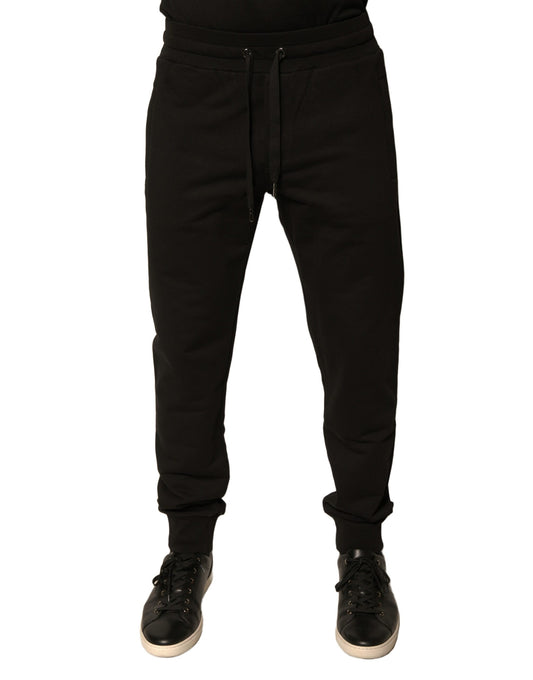 Dolce & Gabbana Black Cotton Jogger Pants for Men