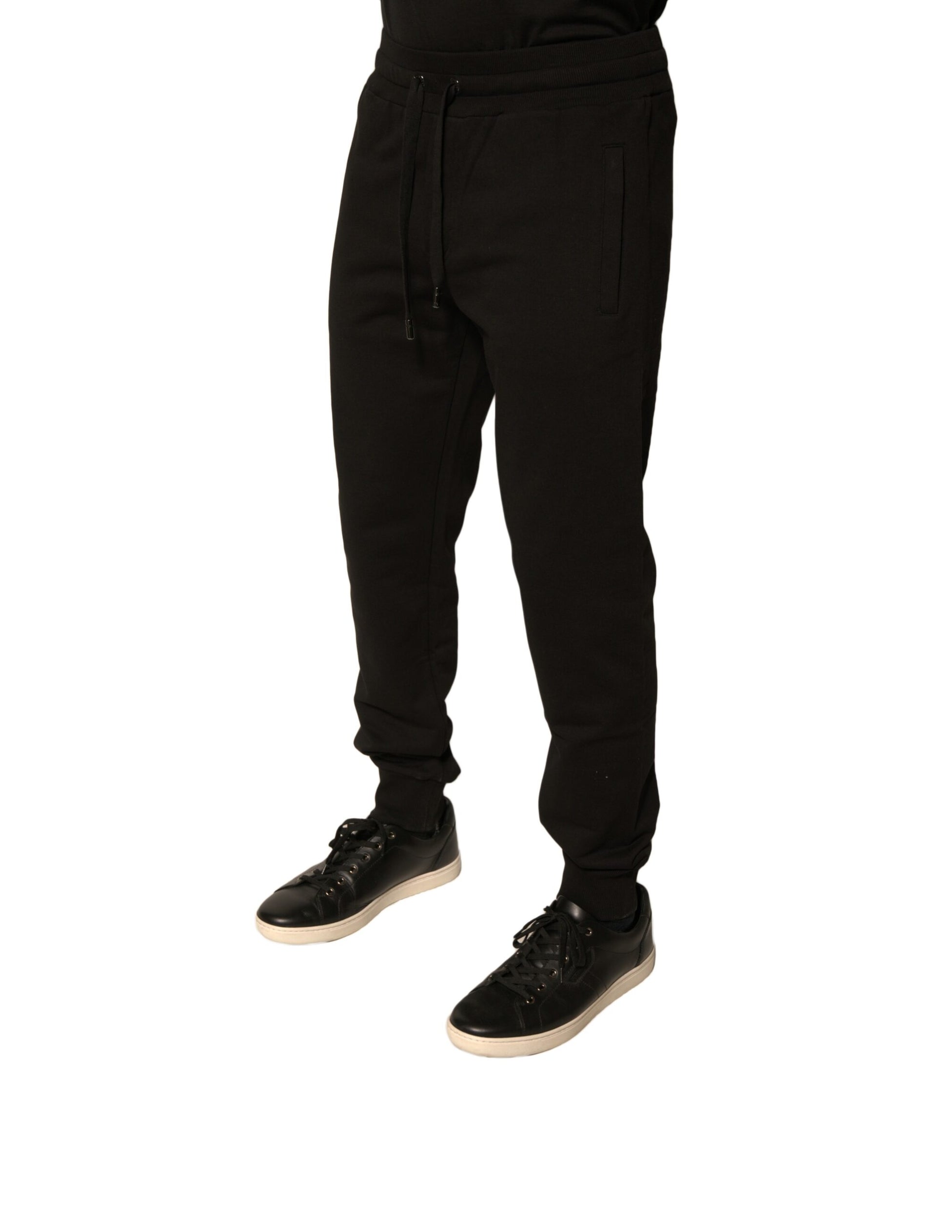 Dolce & Gabbana Black Cotton Jogger Pants for Men