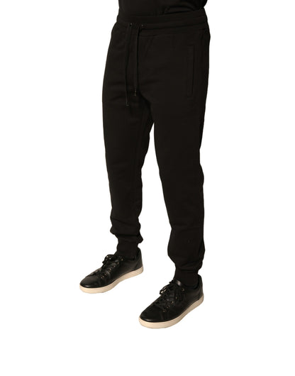 Dolce & Gabbana Black Cotton Jogger Pants for Men