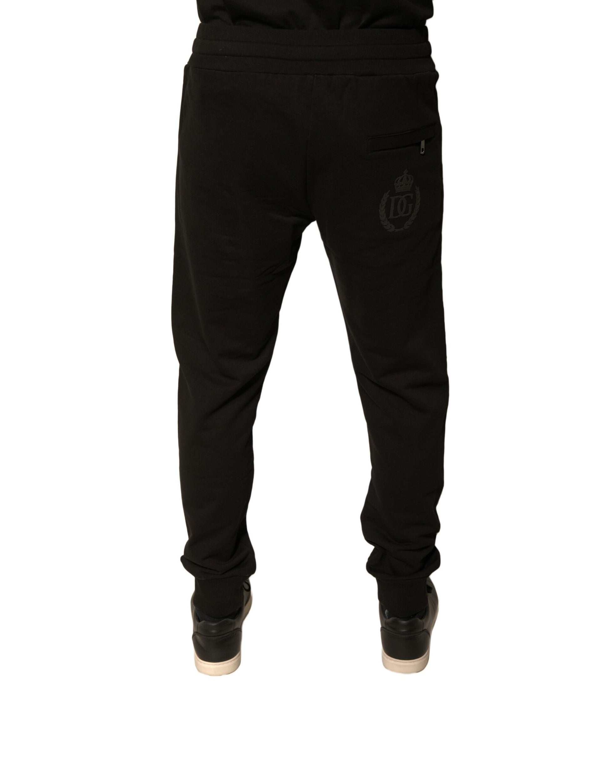 Dolce & Gabbana Black Cotton Jogger Pants for Men