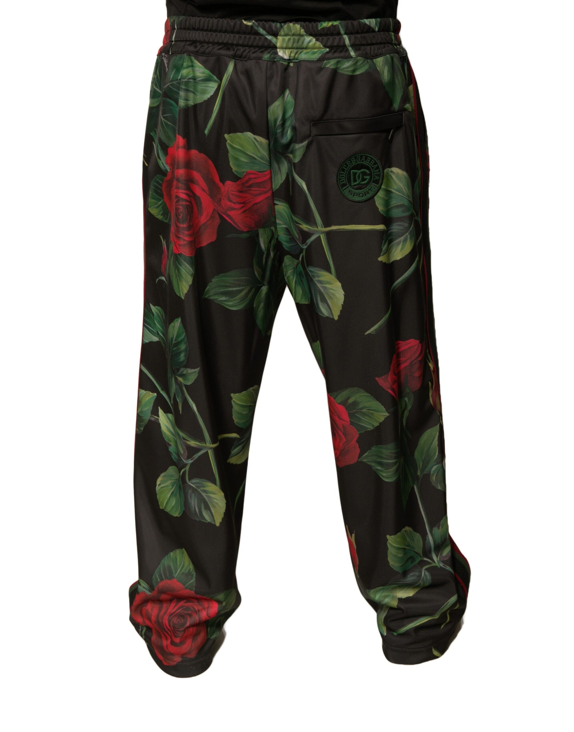 Dolce & Gabbana Black Floral Jogger Sweatpants