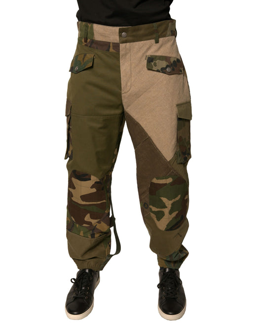 Dolce & Gabbana Multicolour Patchwork Flight Cargo Pants