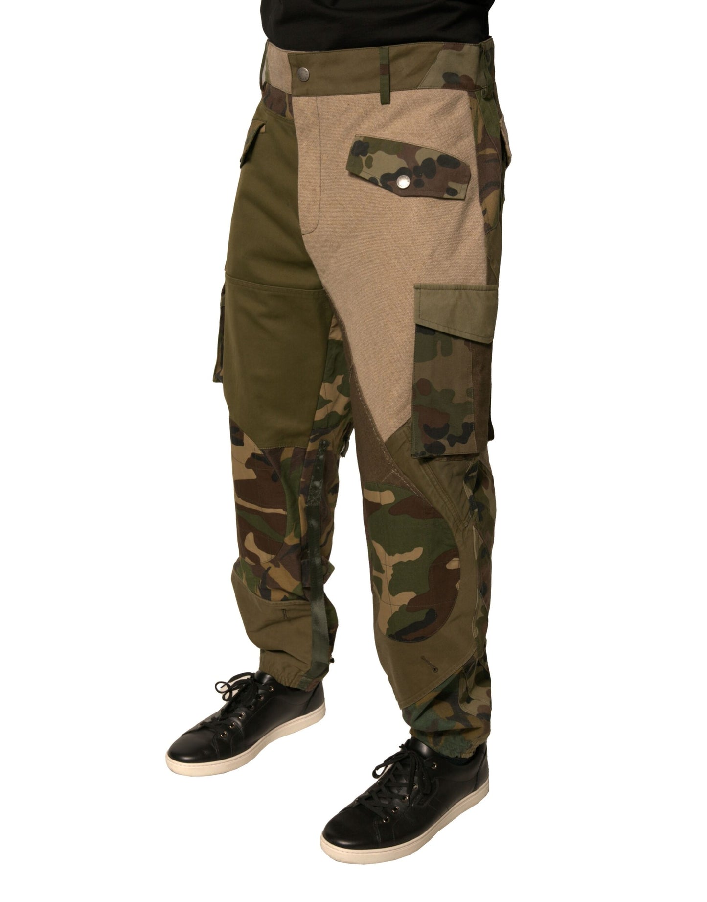 Dolce & Gabbana Multicolour Patchwork Flight Cargo Pants