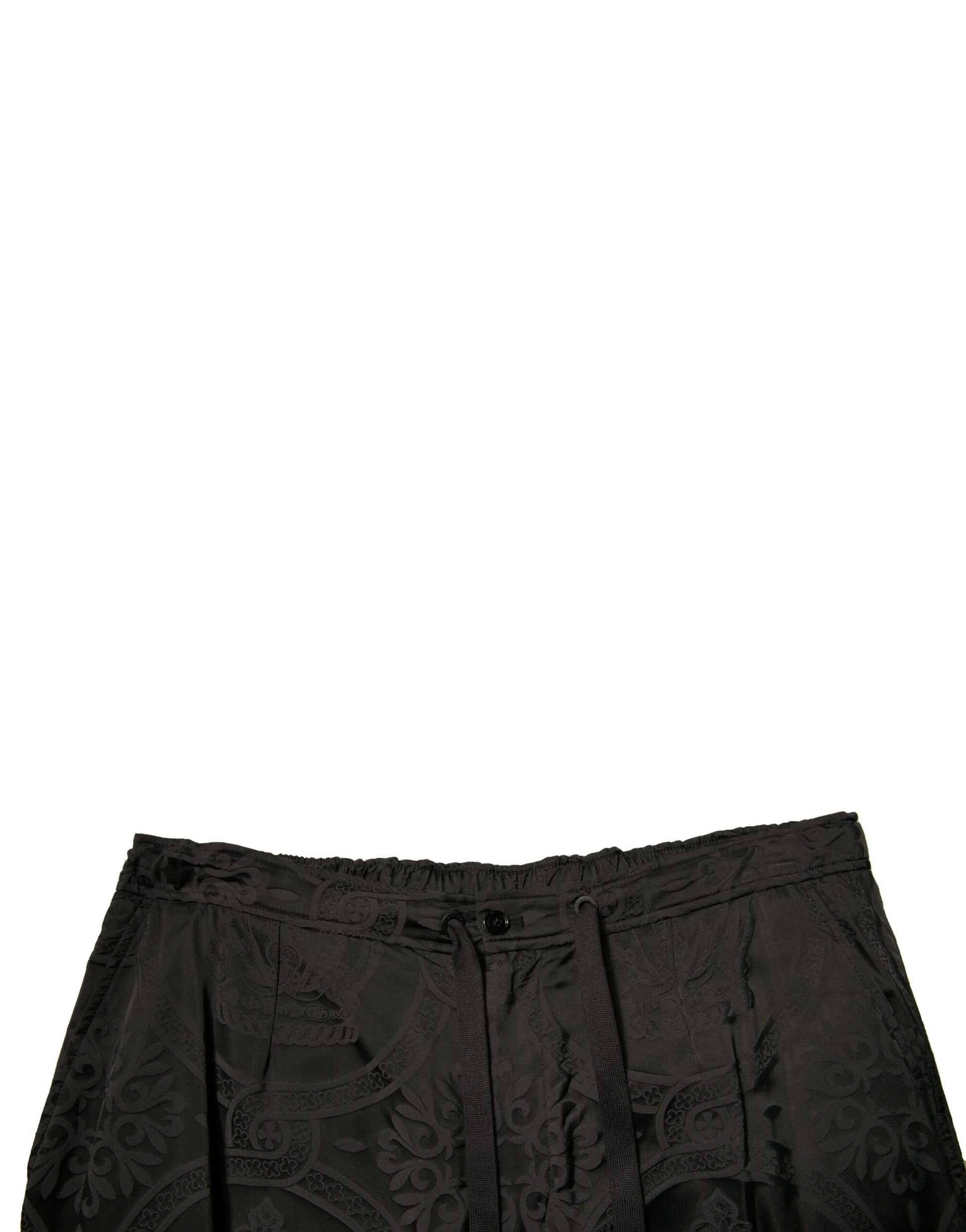 Dolce & Gabbana Black Crown Nylon Jogger Sweatpants
