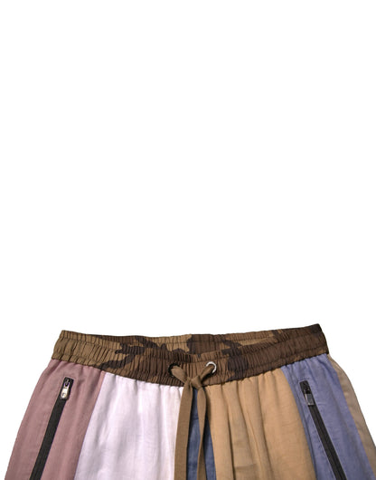 Dolce & Gabbana Multicolor Patchwork Jogger Sweatpants