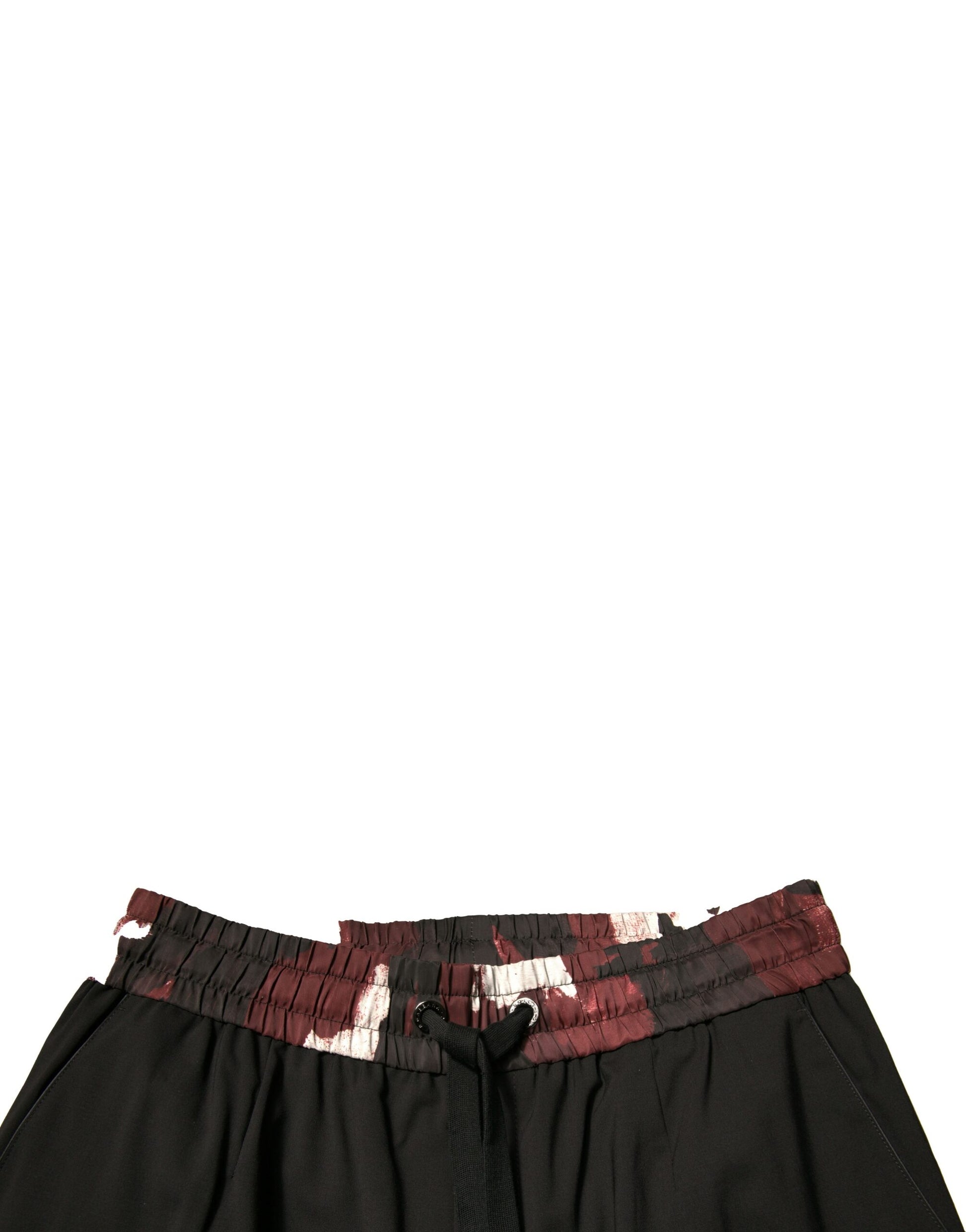 Dolce & Gabbana Black Camouflage Wool Jogger Sweatpants