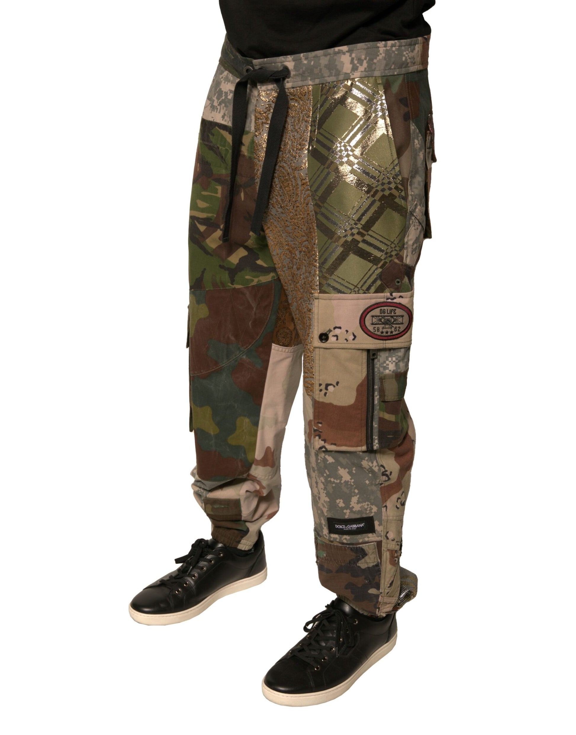 Dolce & Gabbana Multicolour Patchwork Men's Jogger Pants