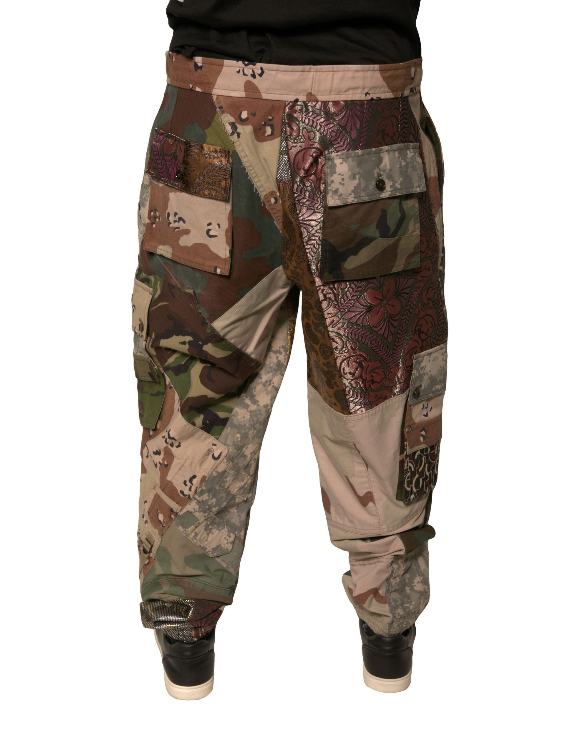 Dolce & Gabbana Multicolour Patchwork Men's Jogger Pants