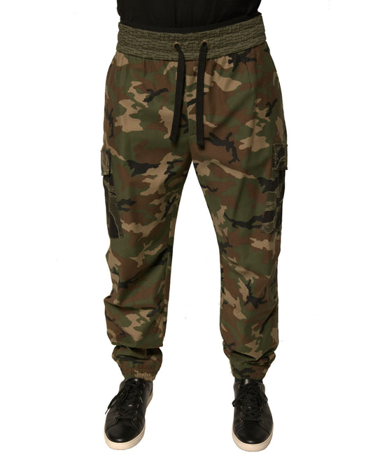 Dolce & Gabbana Multicolor Camouflage Cargo Sweatpants