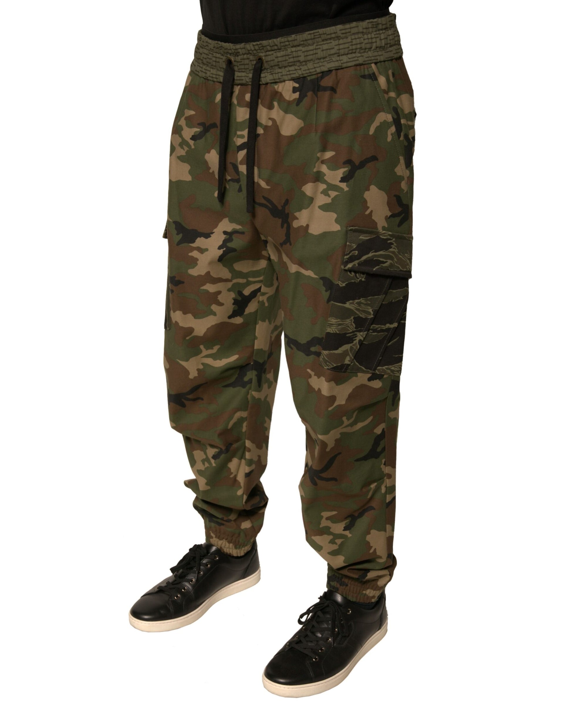 Dolce & Gabbana Multicolor Camouflage Cargo Sweatpants