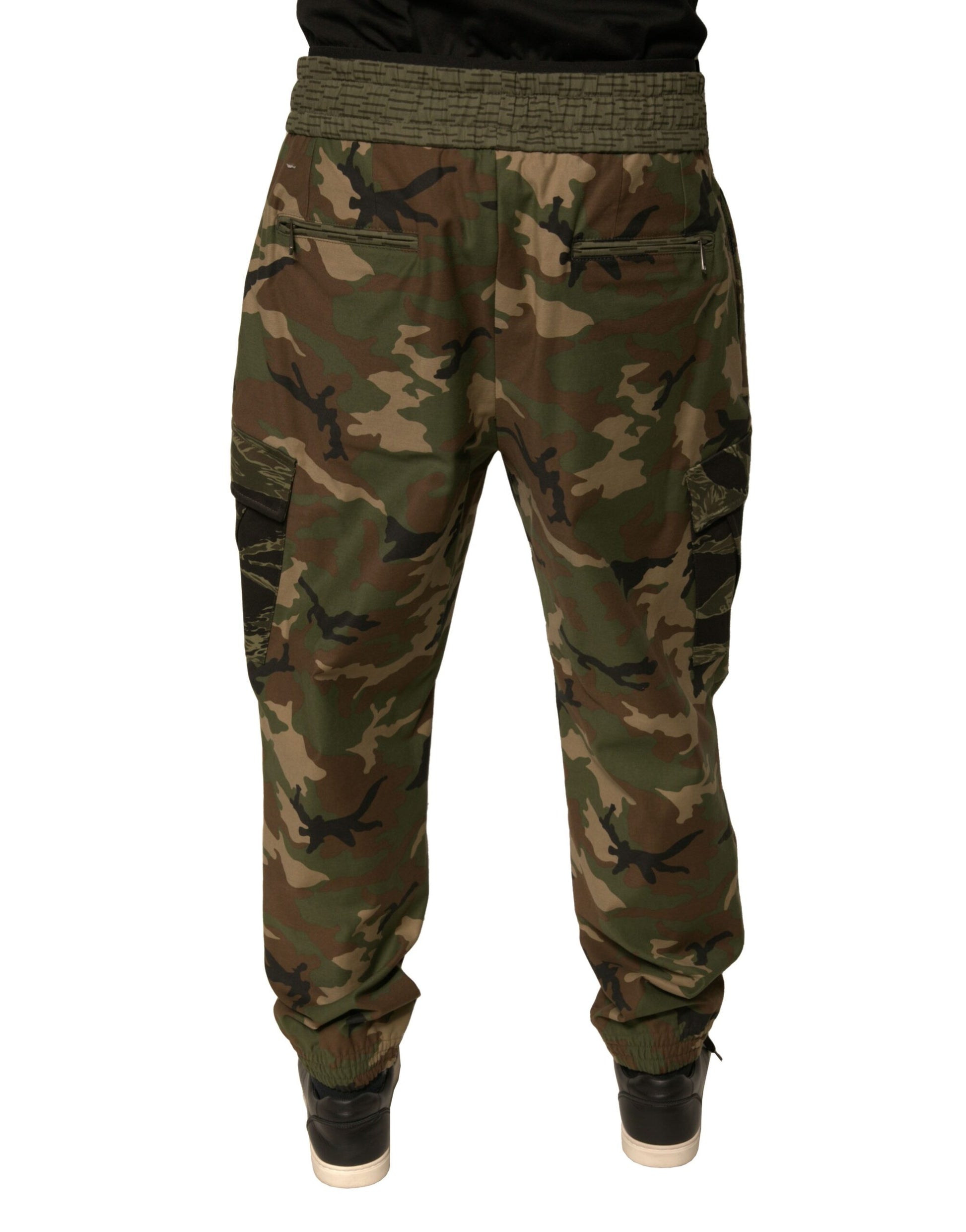 Dolce & Gabbana Multicolor Camouflage Cargo Sweatpants