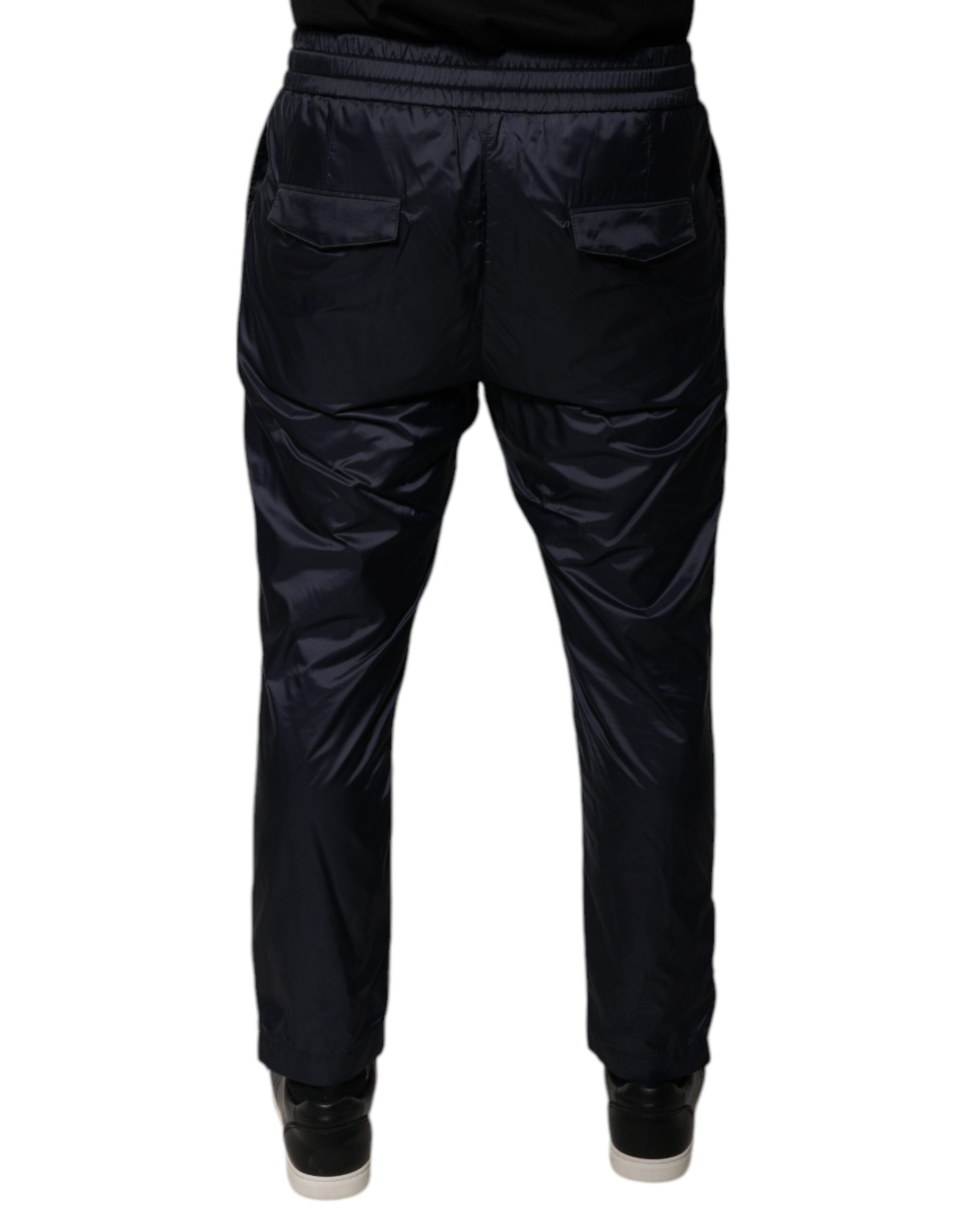 Dolce & Gabbana Dark Blue Cotton Skinny Sweatpants
