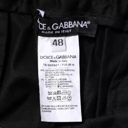 Dolce & Gabbana Black Cotton Stretch Skinny Sweatpants