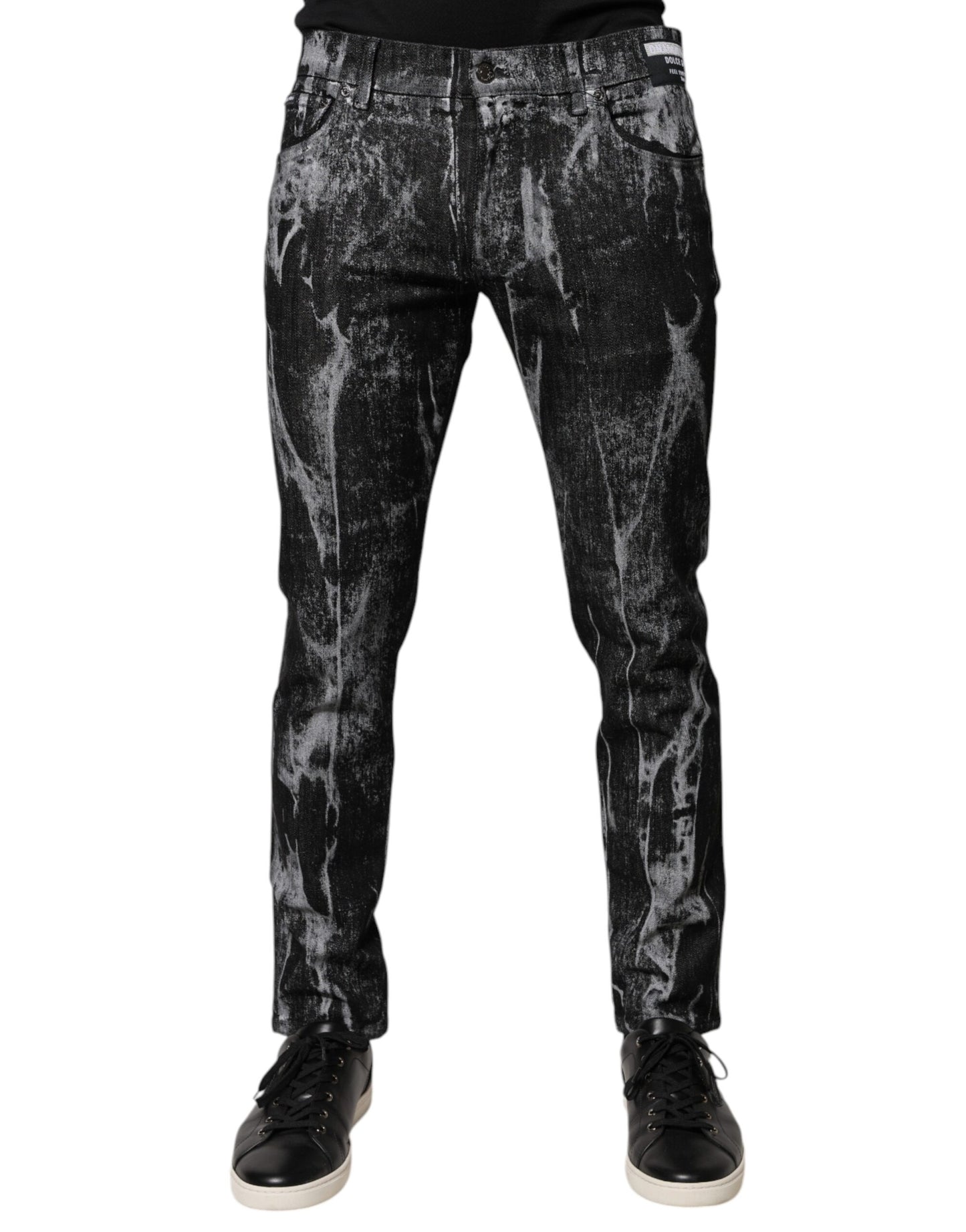Dolce & Gabbana Multicolour Cotton Tie Dye Skinny Denim Jeans