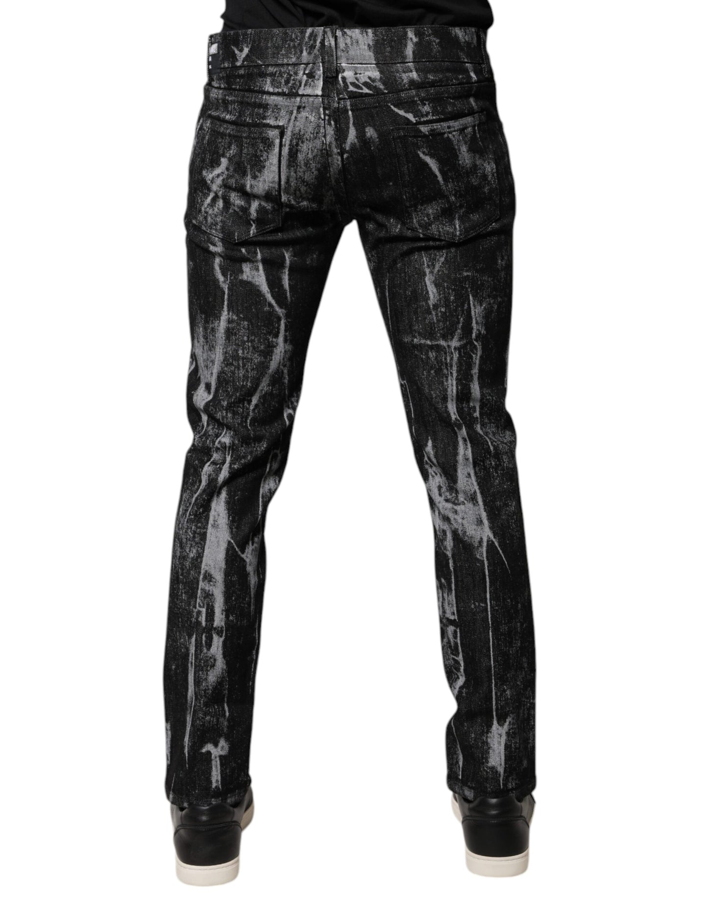 Dolce & Gabbana Multicolour Cotton Tie Dye Skinny Denim Jeans
