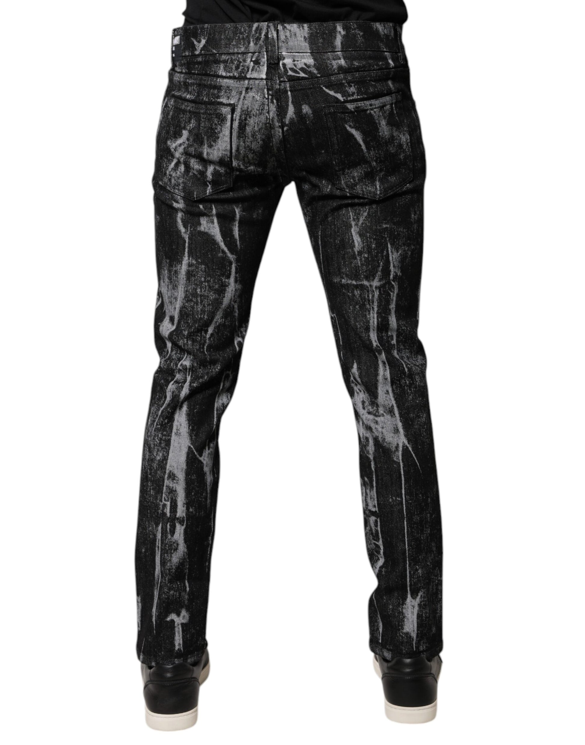 Dolce & Gabbana Multicolour Cotton Tie Dye Skinny Denim Jeans