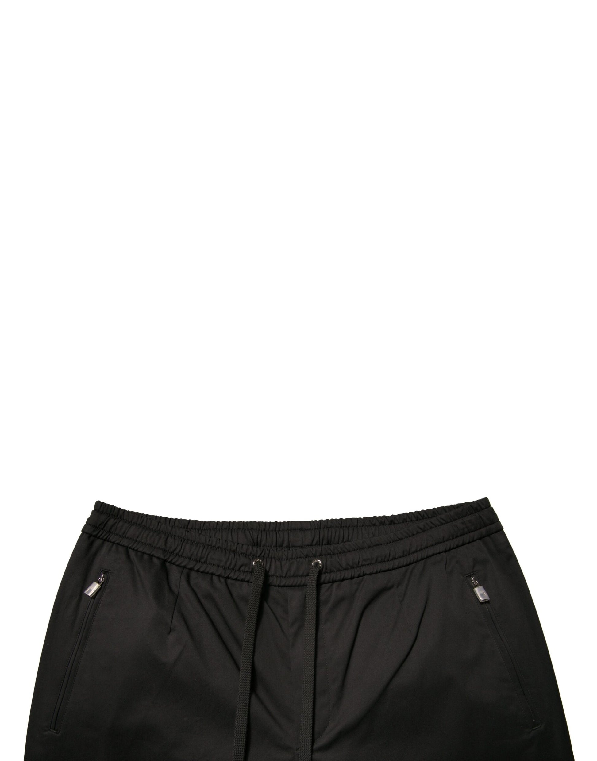 Dolce & Gabbana Black Cotton Stretch Jogger Sweatpants