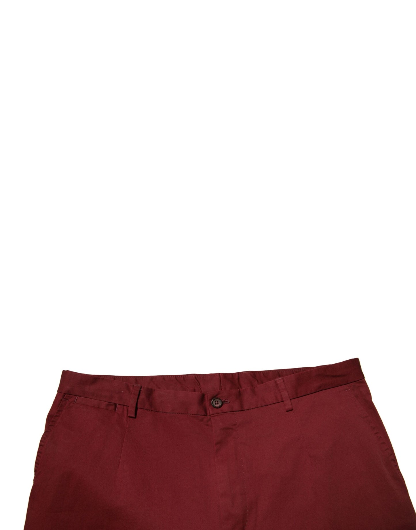 Dolce & Gabbana Maroon Cotton Men's Skinny Dress Pants