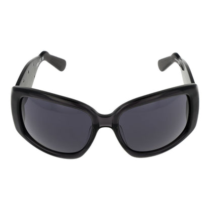 GCDS Unisex Sunglasses – Black Butterfly Frame with Grey Lenses, 63mm
