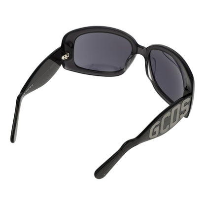 GCDS Unisex Sunglasses – Black Butterfly Frame with Grey Lenses, 63mm