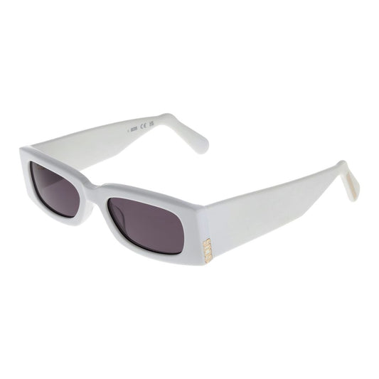 GCDS Unisex Sunglasses – White Full-Rim Frame with Grey Lenses, 52mm