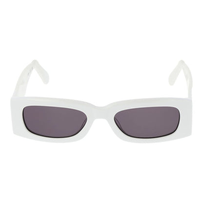 GCDS Unisex Sunglasses – White Full-Rim Frame with Grey Lenses, 52mm