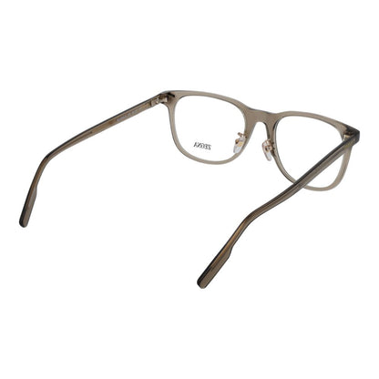 Ermenegildo Zegna Brown Men’s Optical Frames – Round Design