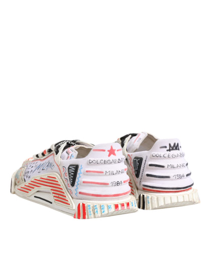 Dolce & Gabbana Multicolor Suede Fabric NS1 Sneakers