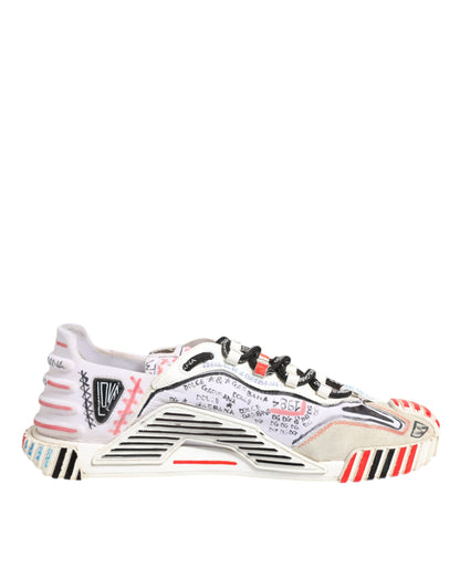 Dolce & Gabbana Multicolor Suede Fabric NS1 Sneakers