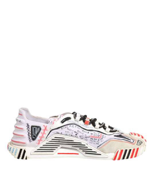 Dolce & Gabbana Multicolor Suede Fabric NS1 Sneakers