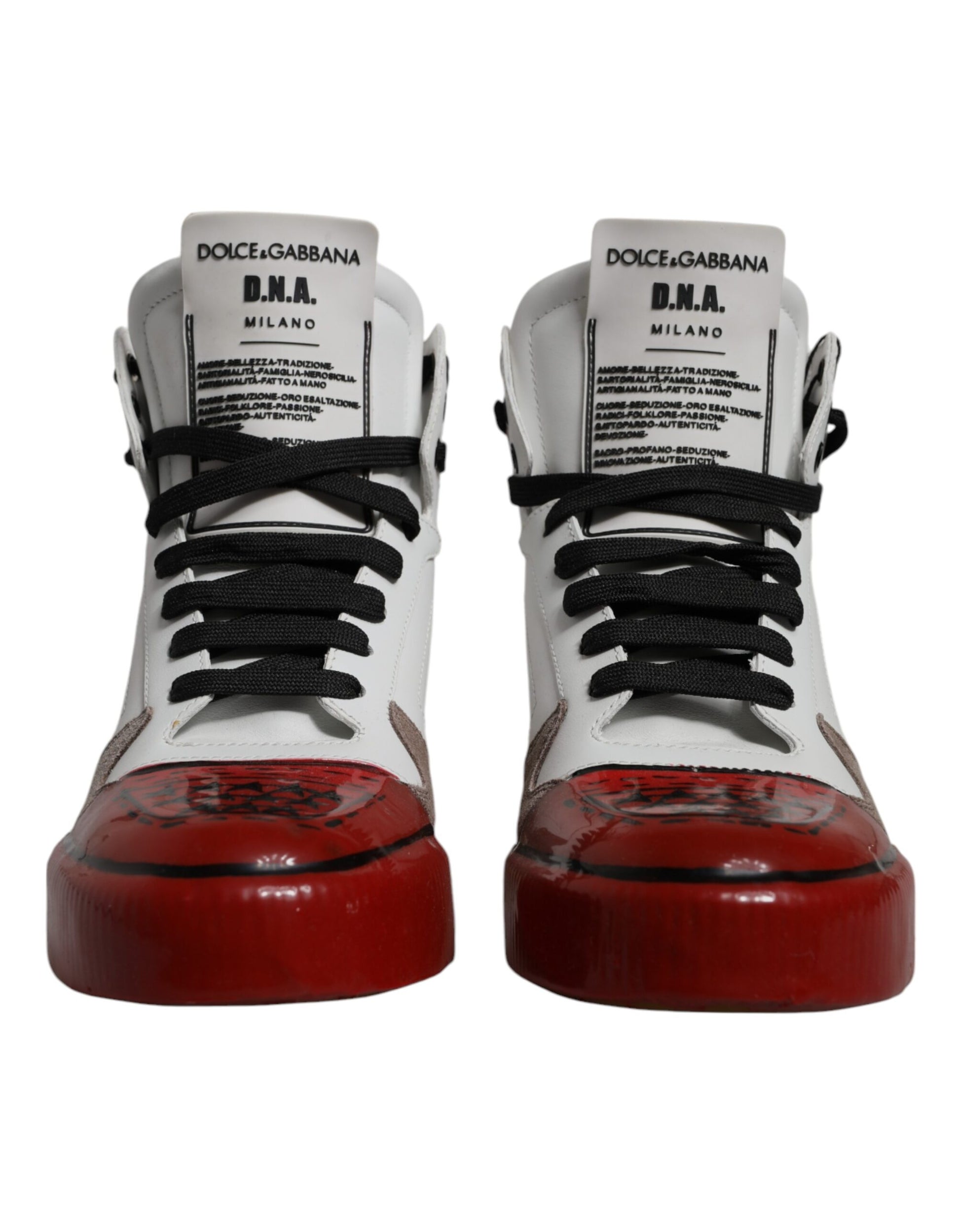 Dolce & Gabbana Multicolor Leather High Top Sneakers