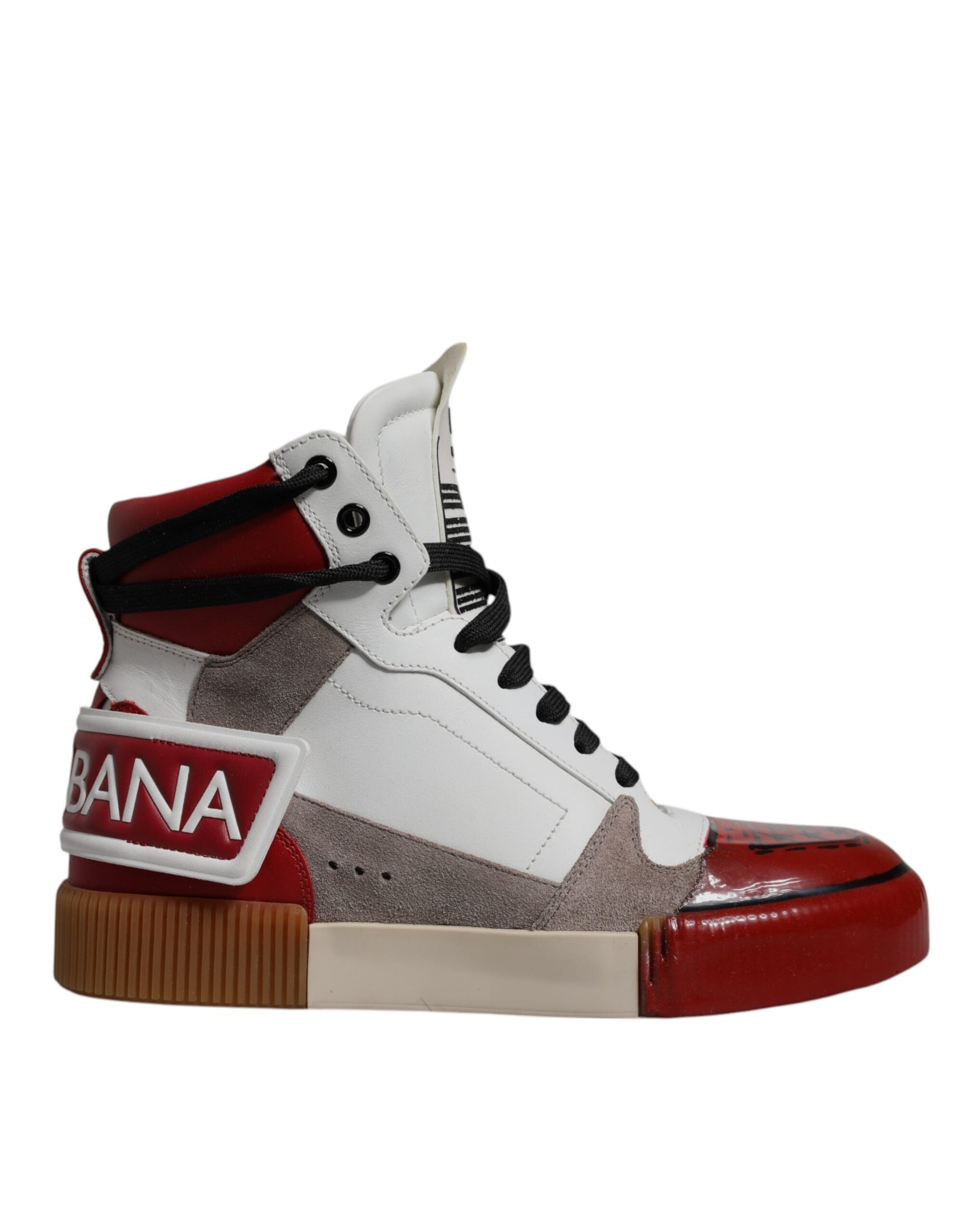 Dolce & Gabbana Multicolor Leather High Top Sneakers