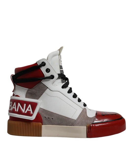 Dolce & Gabbana Multicolor Leather High Top Sneakers