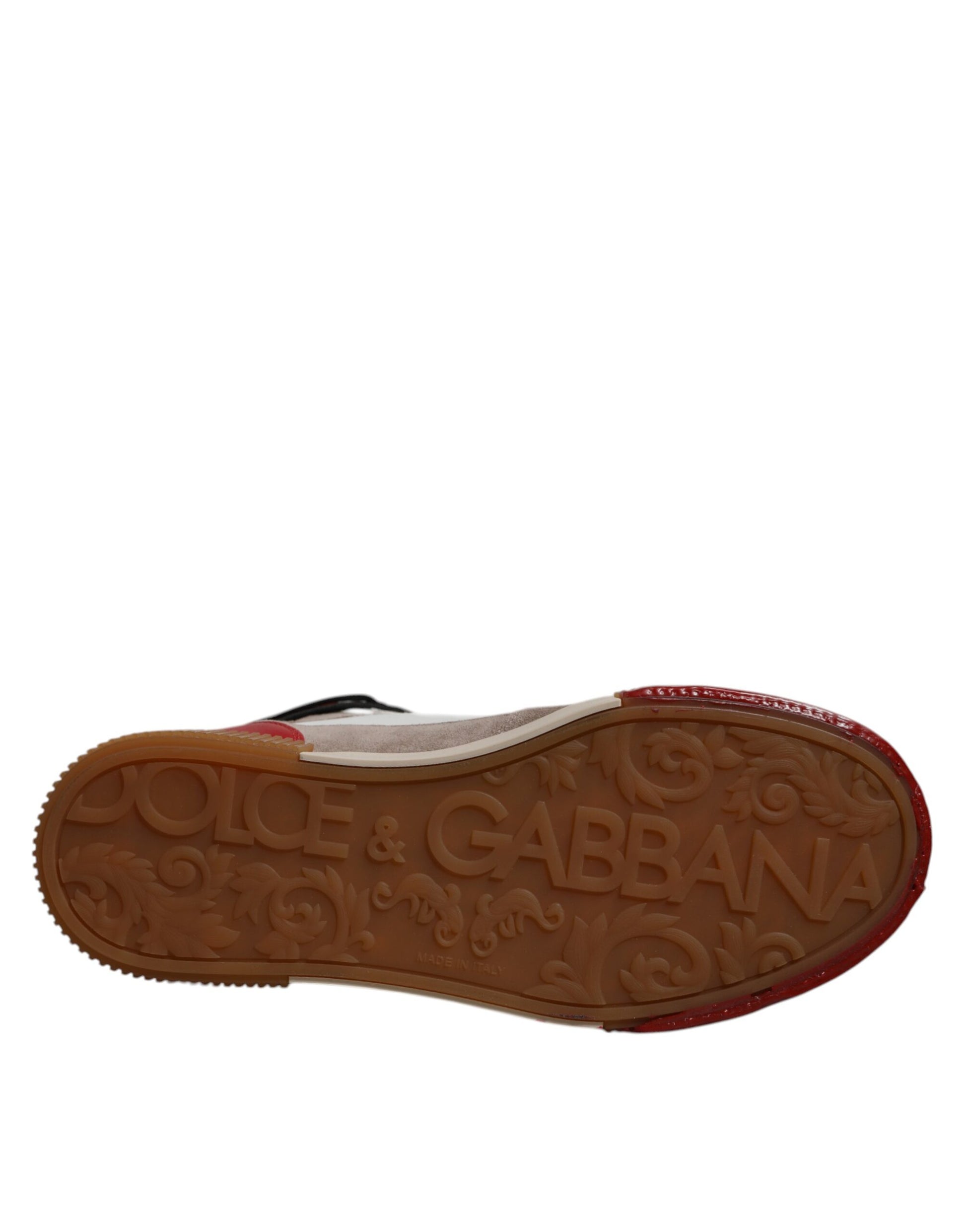 Dolce & Gabbana Multicolor Leather High Top Sneakers