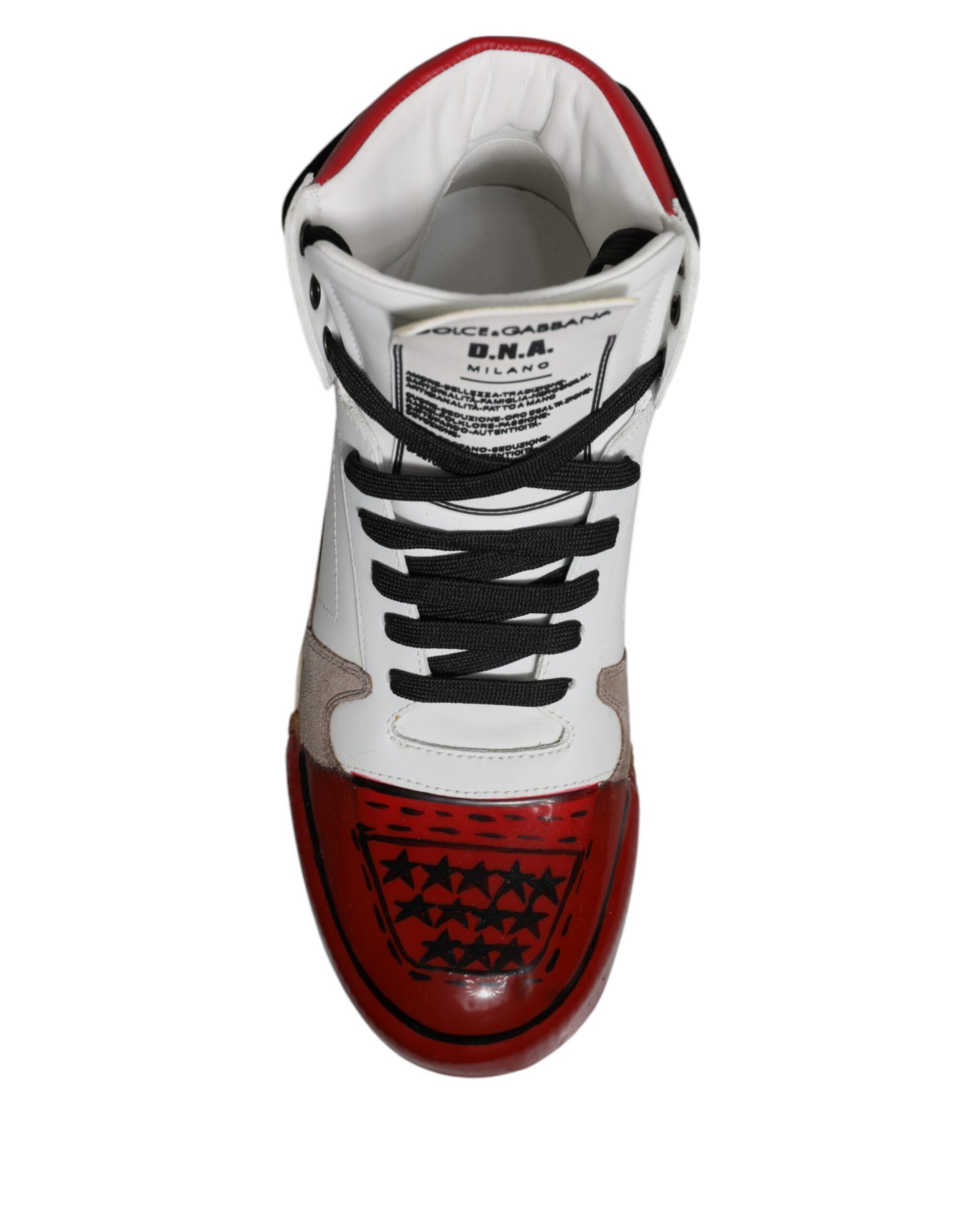 Dolce & Gabbana Multicolor Leather High Top Sneakers