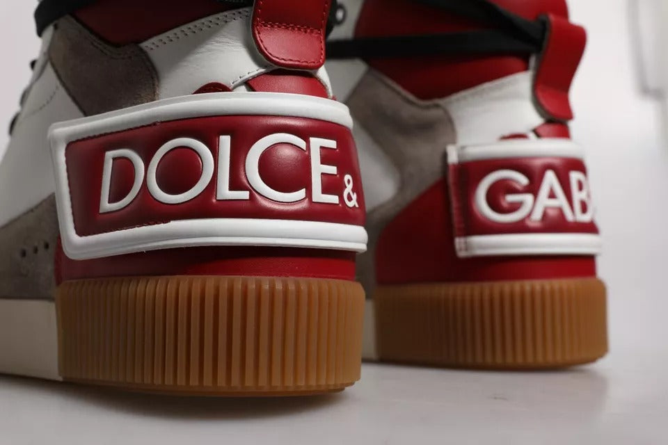 Dolce & Gabbana Multicolor Leather High Top Sneakers