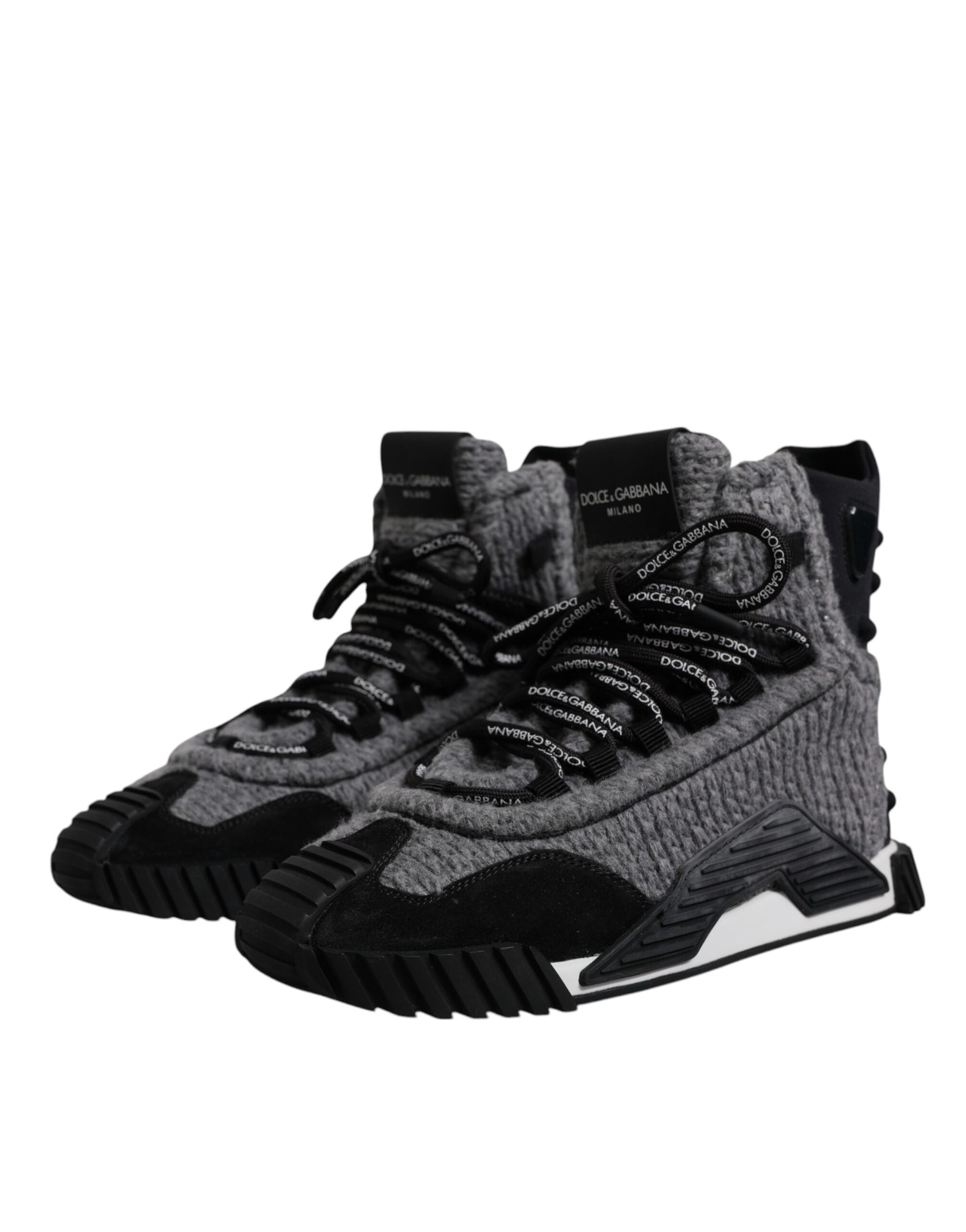 Dolce & Gabbana Gray & Black NS1 High Top Sneaker Boots