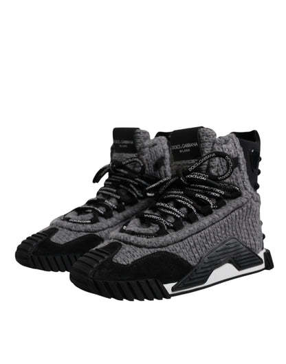 Dolce & Gabbana Gray & Black NS1 High Top Sneaker Boots