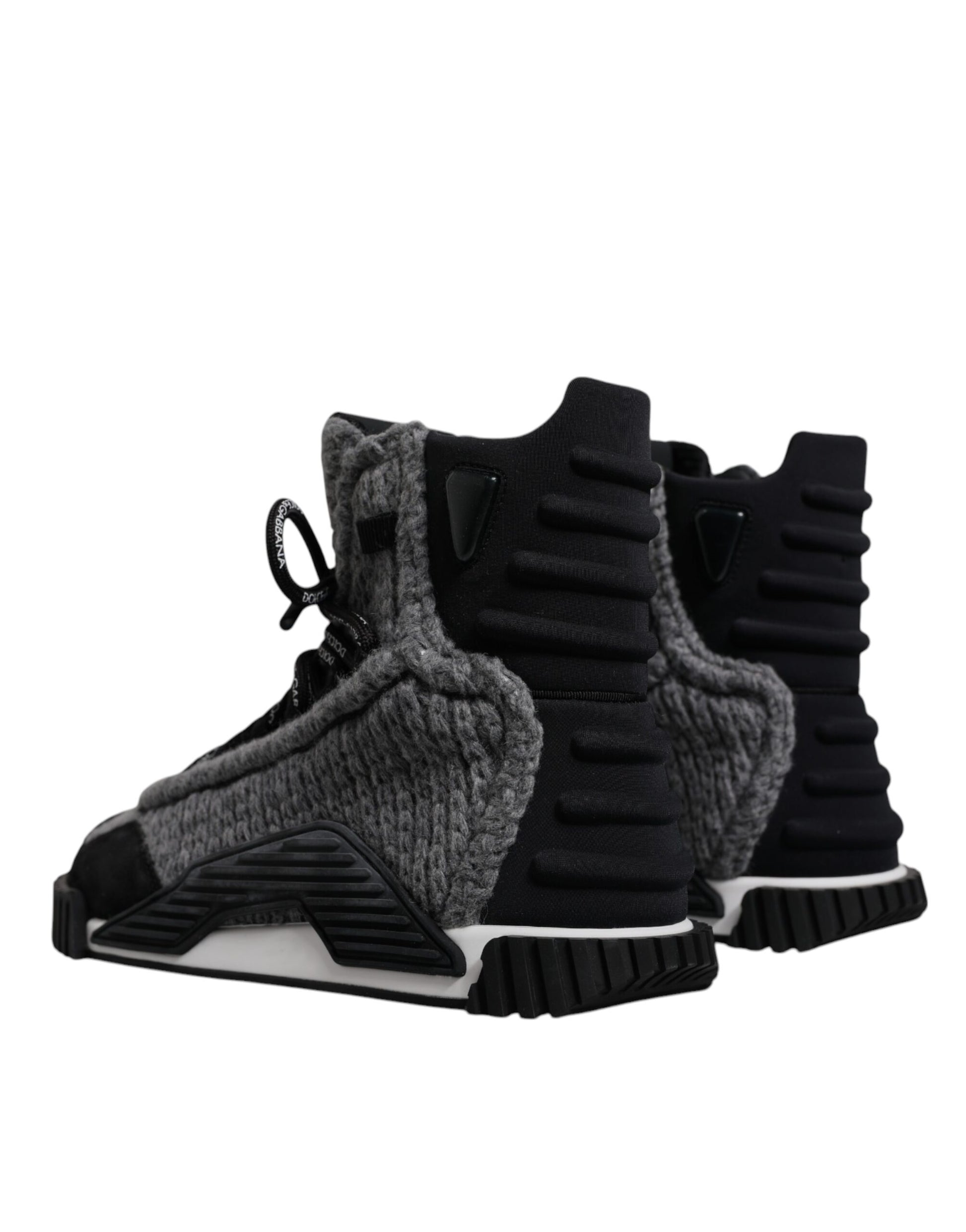 Dolce & Gabbana Gray & Black NS1 High Top Sneaker Boots
