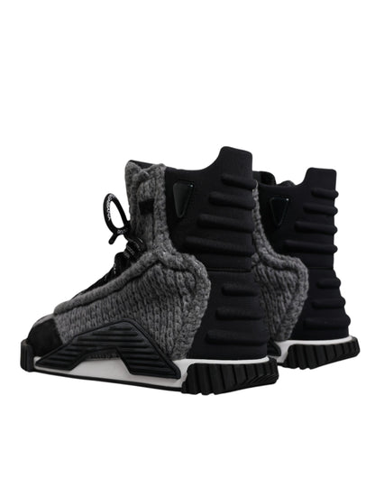 Dolce & Gabbana Gray & Black NS1 High Top Sneaker Boots