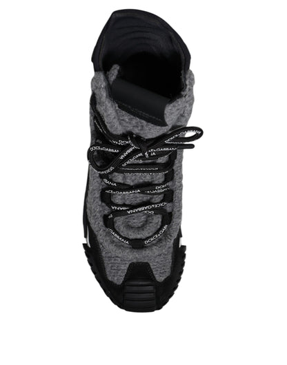 Dolce & Gabbana Gray & Black NS1 High Top Sneaker Boots