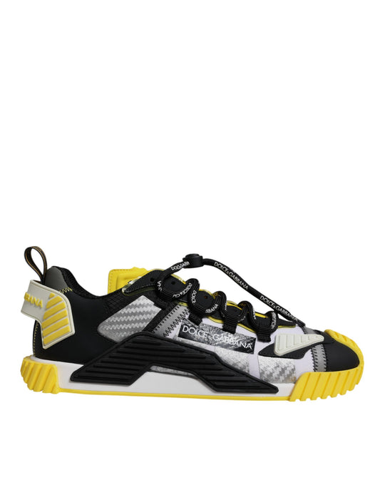 Dolce & Gabbana Men's Yellow/Black/Grey NS1 Low Top Sneakers