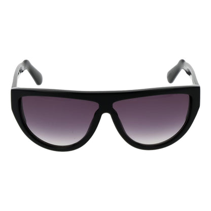 GCDS Unisex Sunglasses – Black Full-Rim Rectangle with Grey Gradient Lenses, 60mm
