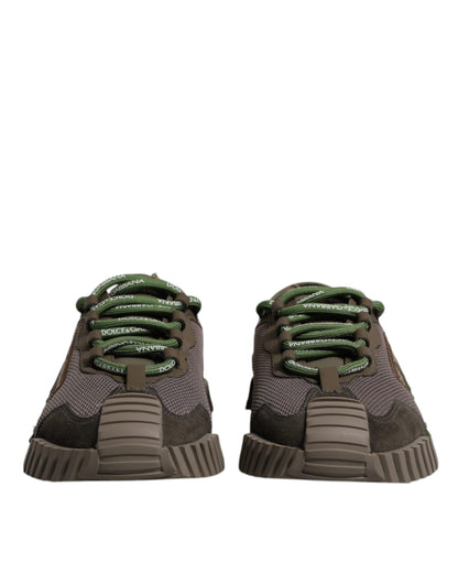 Dolce & Gabbana Army Green Low Top NS1 Men Sneakers