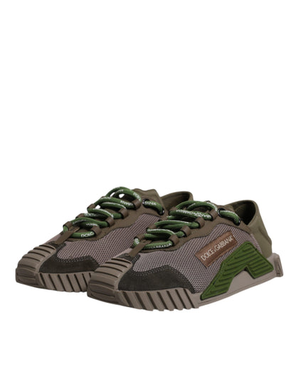 Dolce & Gabbana Army Green Low Top NS1 Men Sneakers