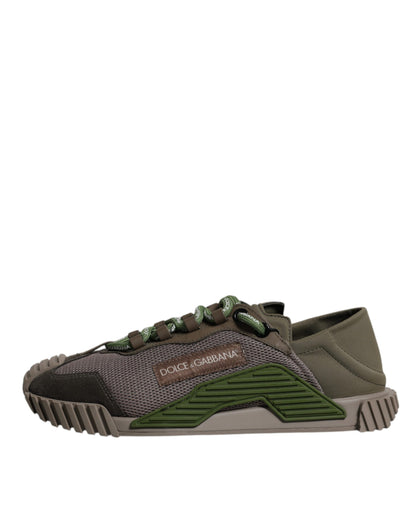 Dolce & Gabbana Army Green Low Top NS1 Men Sneakers
