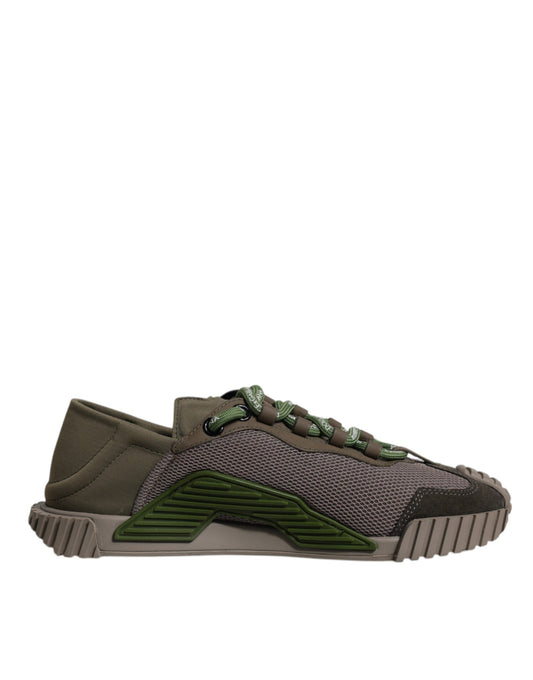Dolce & Gabbana Army Green Low Top NS1 Men Sneakers