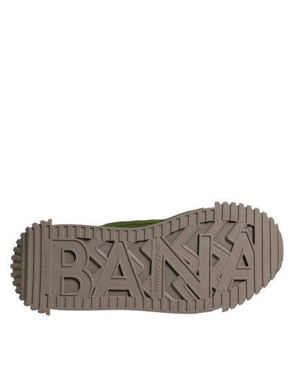 Dolce & Gabbana Army Green Low Top NS1 Men Sneakers