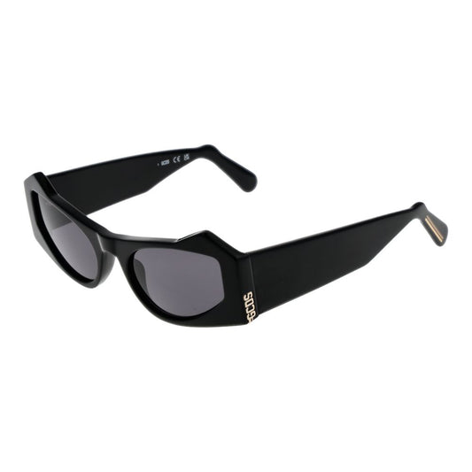 GCDS Unisex Sunglasses – Black Cat Eye Frame with Grey Lenses, 53mm