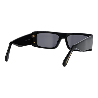 GCDS Unisex Sunglasses – Black Rectangle Frame with Grey Lenses, 57mm